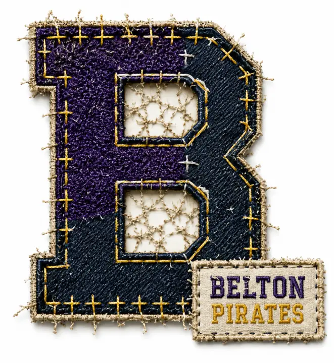 Belton Pirates Textile Patch — design SW-0070