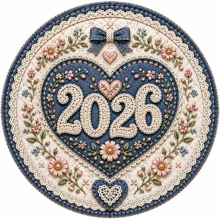 Denim Lace 2026 Heart — design DL-0020