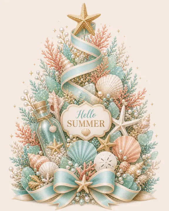 Seashell Summer Tree — design SSN-0011