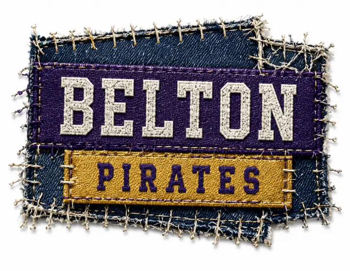 Belton Pirates Denim Patch — design SW-0073