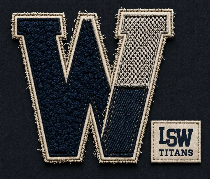 Textured Mixed Media Letter W — design SW-0152