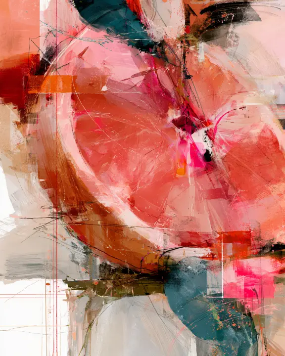 Abstract Sliced Grapefruit — design FD-0007