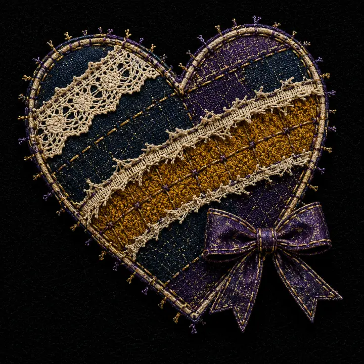 Textured Mixed Media Heart — design SW-0027