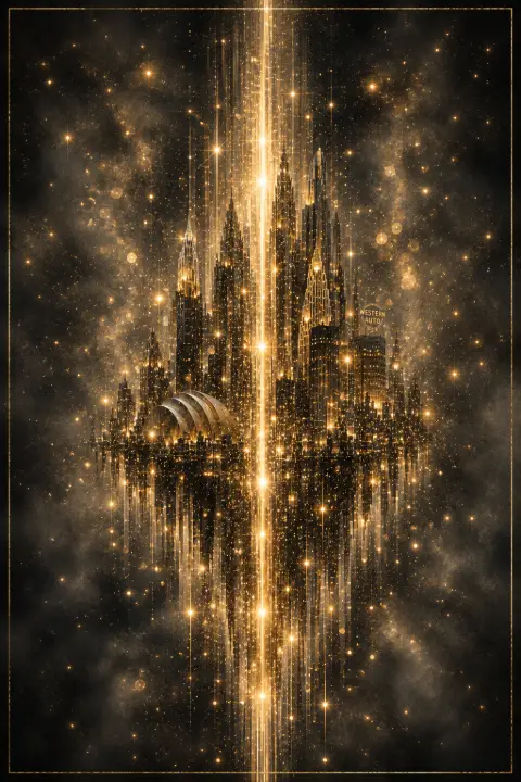 Glittering Kansas City Skyline — design KC-0003