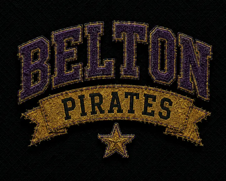 Belton Pirates Textile Patch — design SW-0090