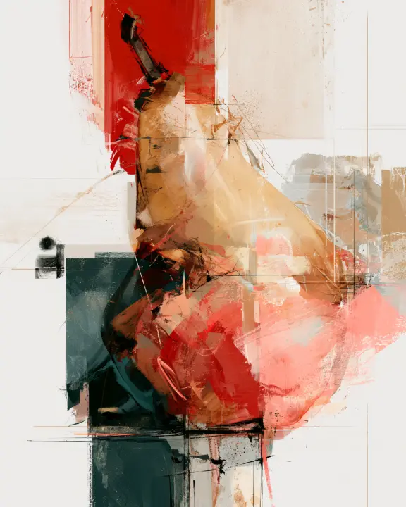 Abstract Painted Pear — design FD-0010