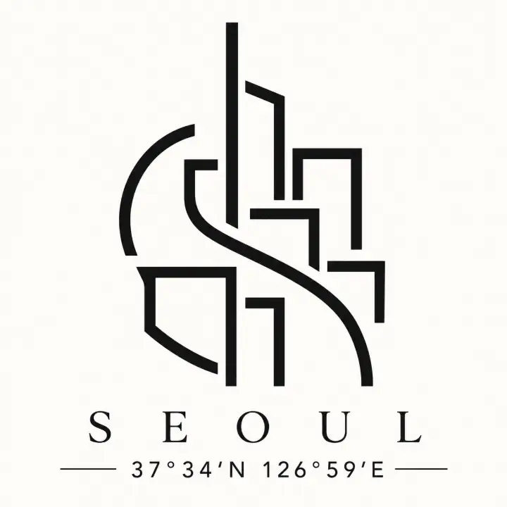 Seoul City Skyline Monogram — design TRV-0006