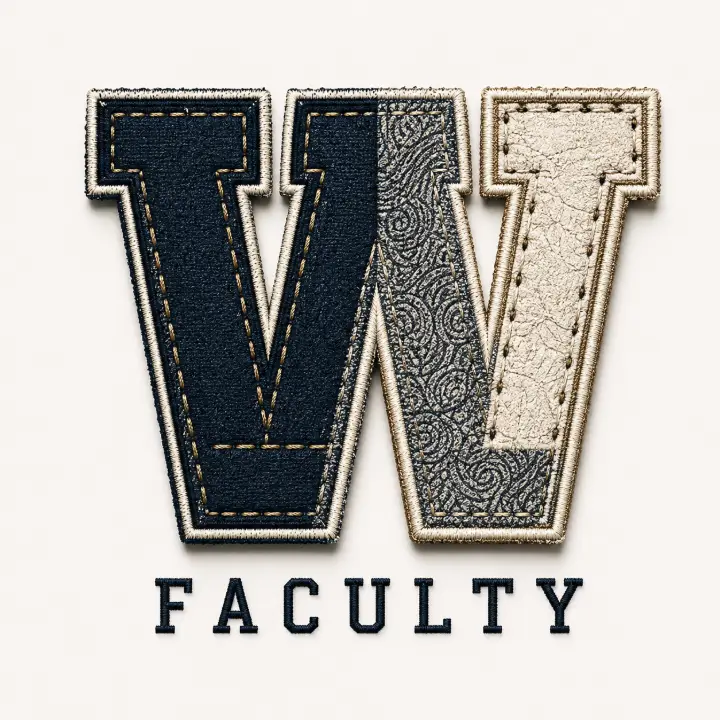 Stitched W Faculty Patch — design SW-0211
