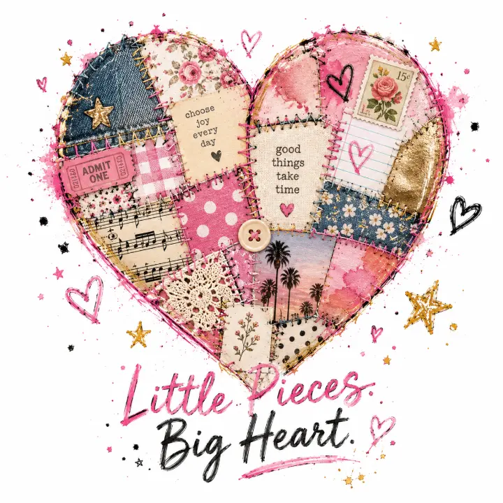Little Pieces Patchwork Heart — design PCC-0008
