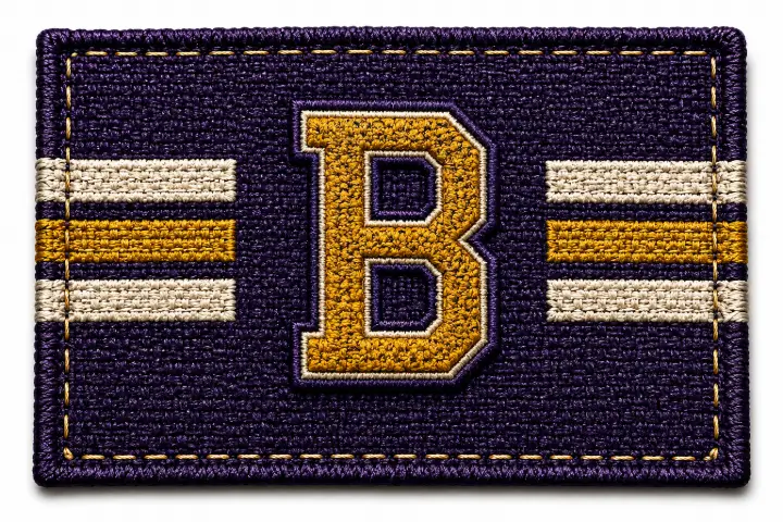 Embroidered Letter B Patch — design SW-0095