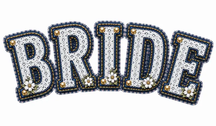 Denim and Lace Bride — design DL-0010