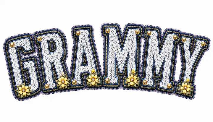 Lace and Denim Grammy Patch — design DL-0011