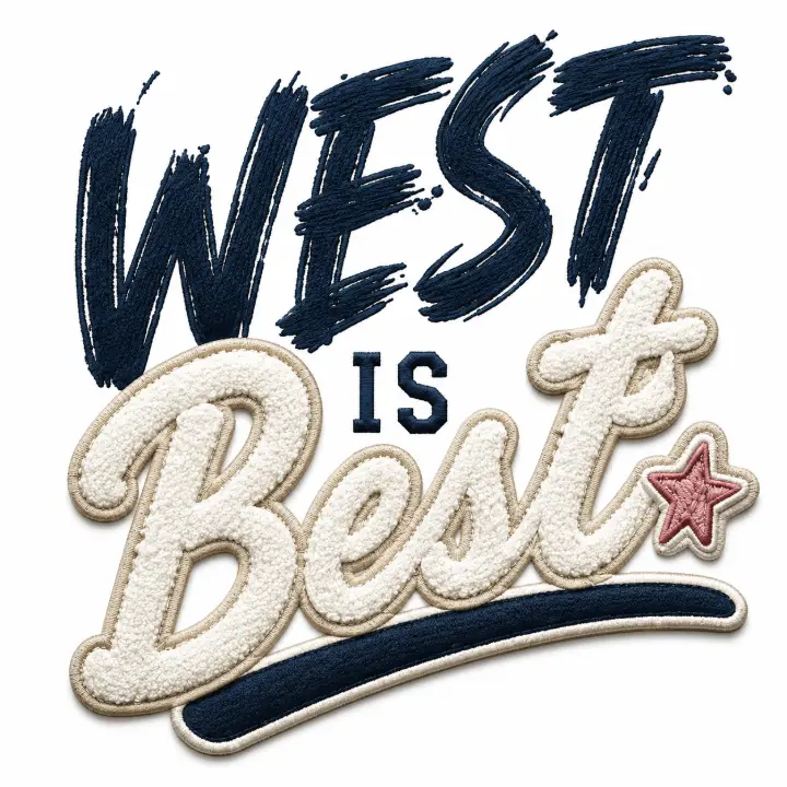West Is Best Chenille Patch — design SW-0141