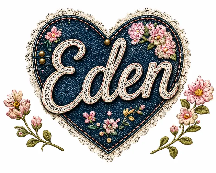 Denim Lace Eden Heart — design DL-0013
