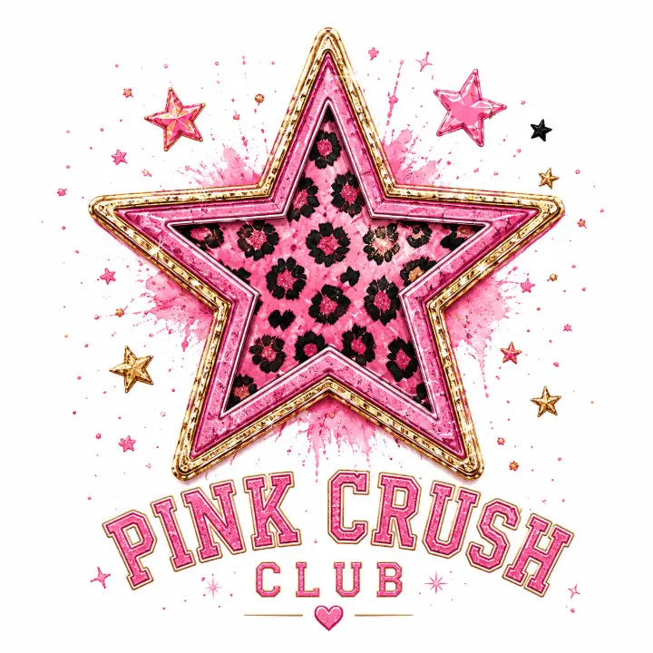 Pink Crush Club Leopard Star — design PCC-0020