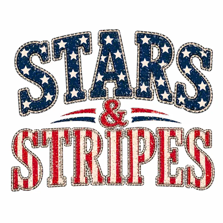 Stars & Stripes Denim Patch — design HLD-0040