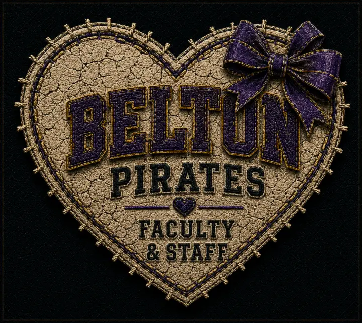 Belton Pirates Faculty Heart — design SW-0103