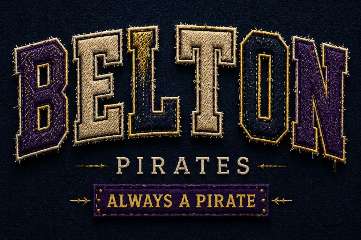 Belton Pirates Varsity Patchwork — design SW-0064