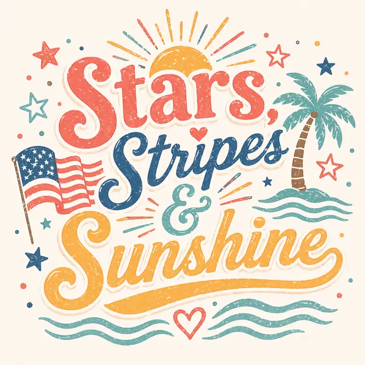 Stars Stripes and Sunshine Retro — design HLD-0006