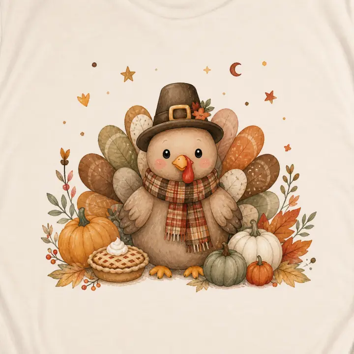 Pilgrim Turkey and Fall Harvest — design HLD-0071