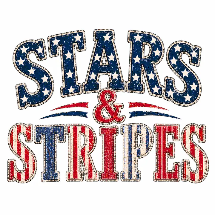 Stars & Stripes Denim Patch — design HLD-0036