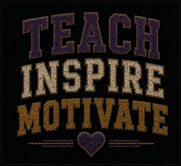 Teach Inspire Motivate Patchwork — design SW-0108