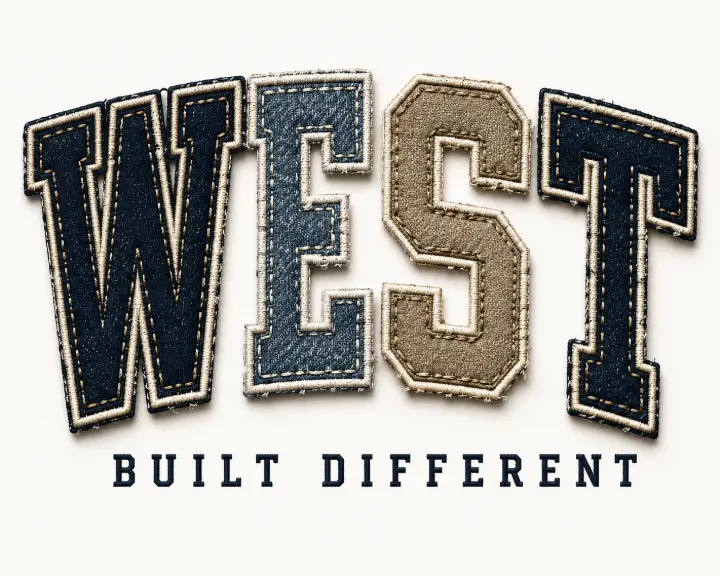 West Built Different Denim — design SW-0150