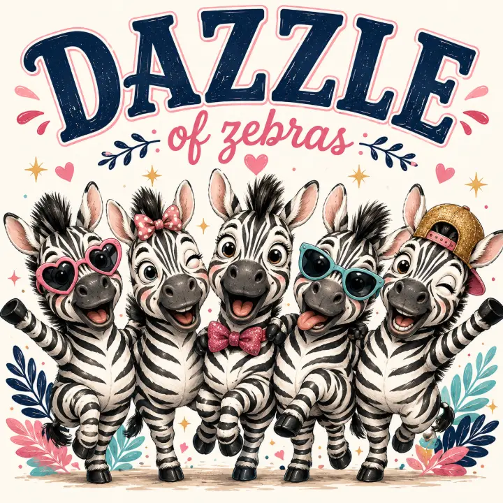 Dazzle of Zebras Illustration — design NML-0002