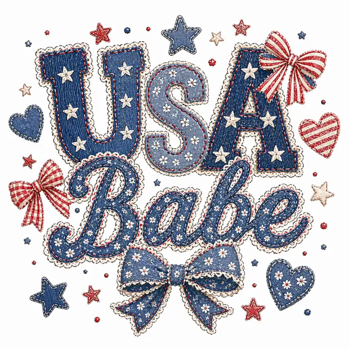 Denim Lace USA Babe — design HLD-0025