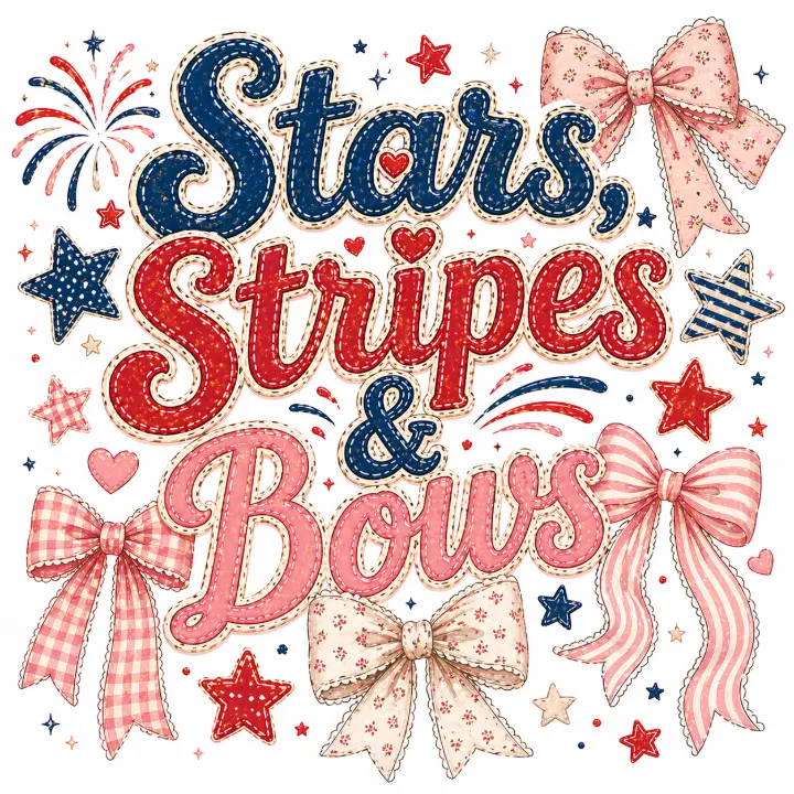 Stars Stripes and Bows — design HLD-0020