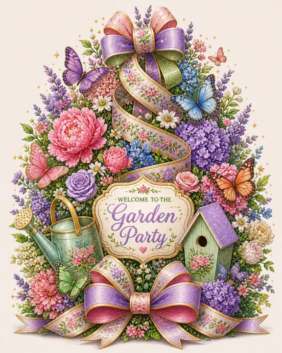 Garden Party Floral Crest — design SSN-0012