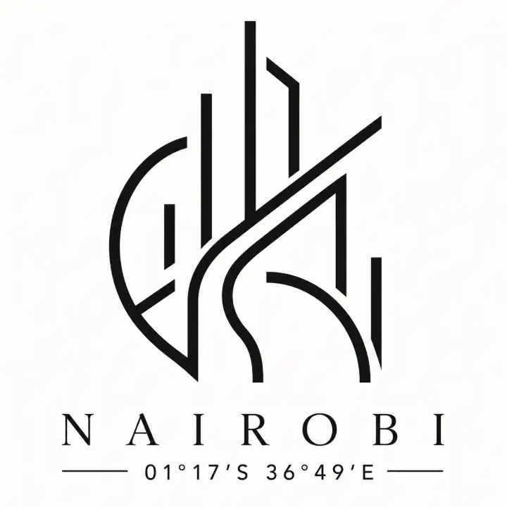 Minimalist Nairobi Skyline — design TRV-0005