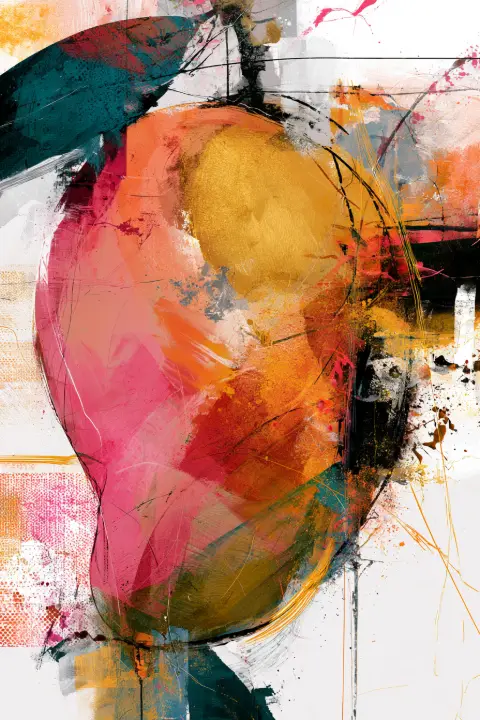 Abstract Painted Pear — design FD-0026