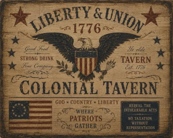 Colonial Tavern Liberty & Union — design HLD-0051