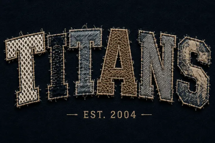 Titans Mixed Textile Applique — design SW-0125
