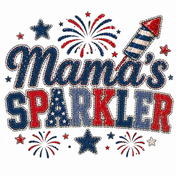 Mama's Sparkler Denim Patchwork — design HLD-0013