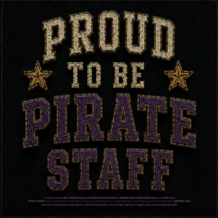Proud Pirate Staff Chenille Patch — design SW-0101