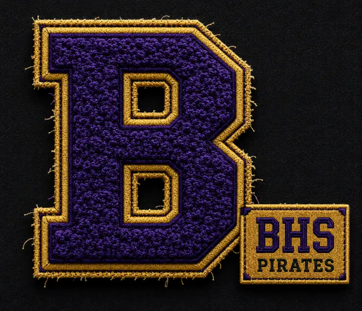 BHS Pirates Chenille Letter — design SW-0010