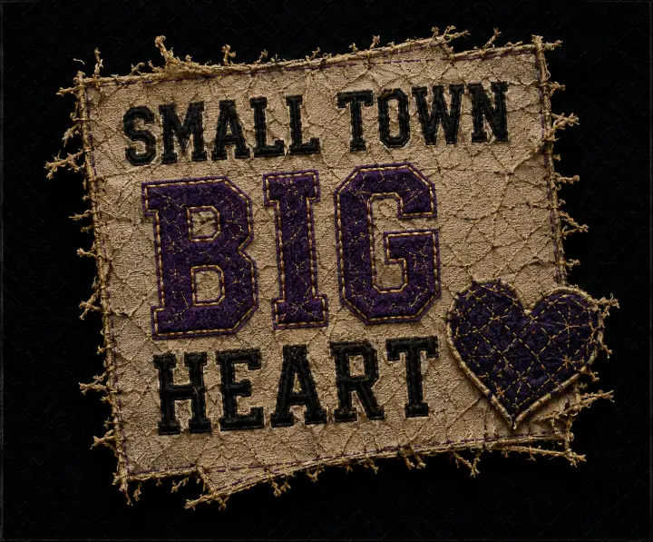 Small Town Big Heart Patch — design SW-0088
