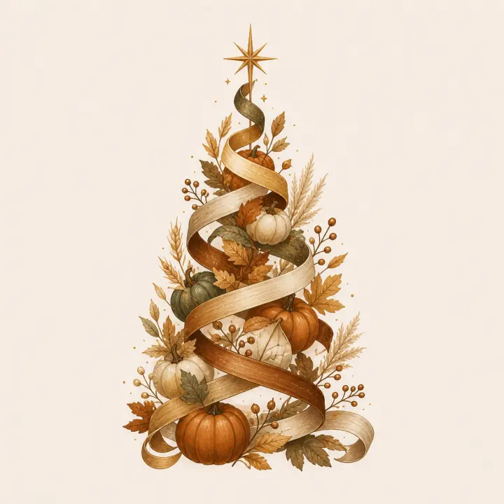 Autumn Pumpkin Harvest Tree — design SSN-0003