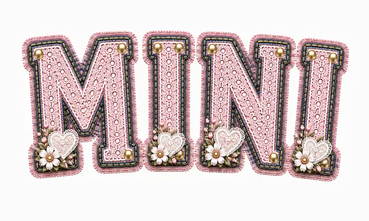 Embellished Lace Mini Patch — design KID-0001