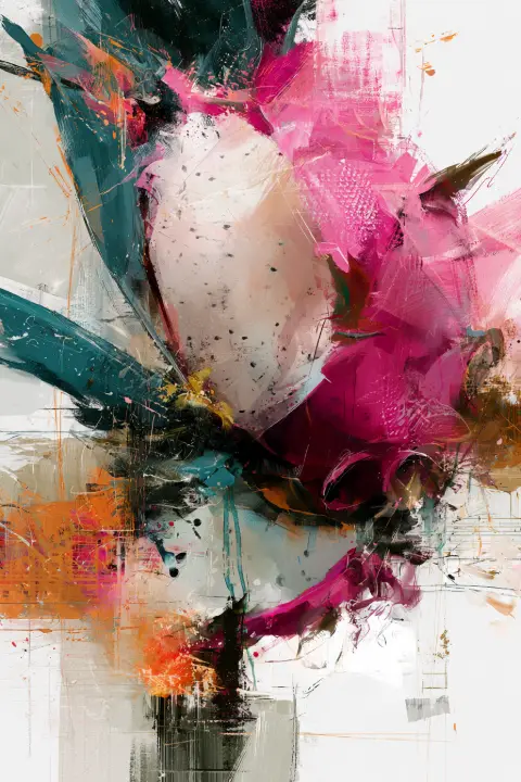 Abstract Pink and Teal Splatter — design FD-0006