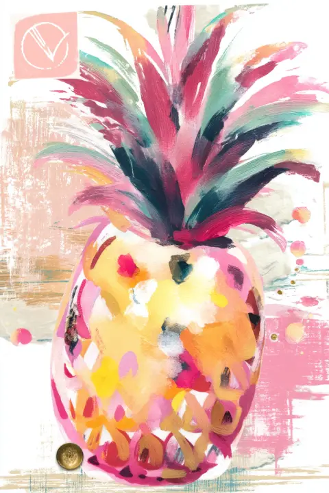 Abstract Painterly Pineapple — design FD-0035