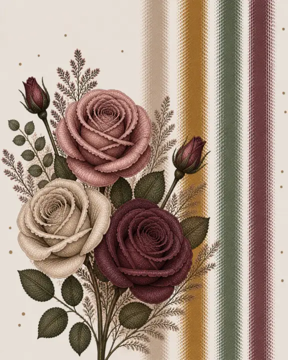 Textured Rose Bouquet — design FLR-0031