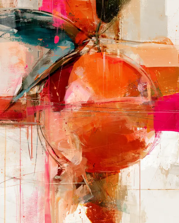Abstract Painted Peach — design FD-0022