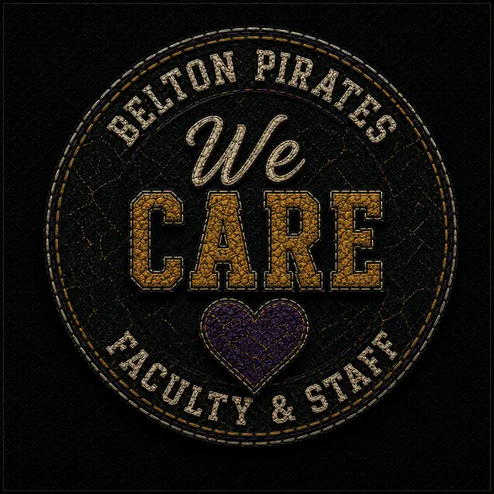 Belton Pirates We Care Patch — design SW-0025