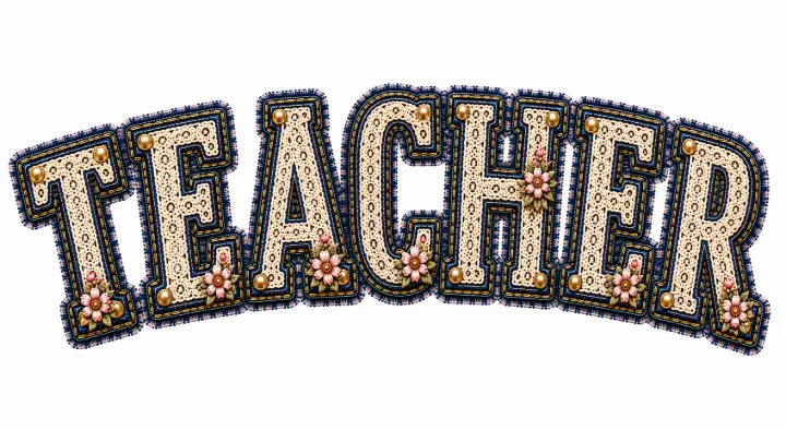 Embellished Lace Teacher Patch — design DL-0005