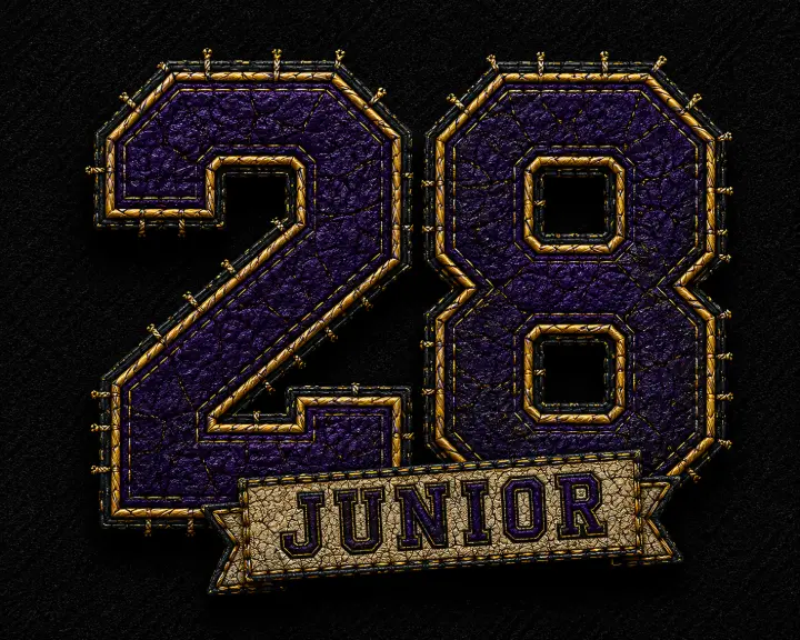 Textured Junior Number 28 — design SW-0063
