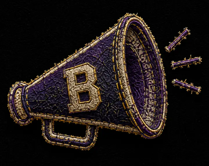 Textured Megaphone Letter B — design SW-0028