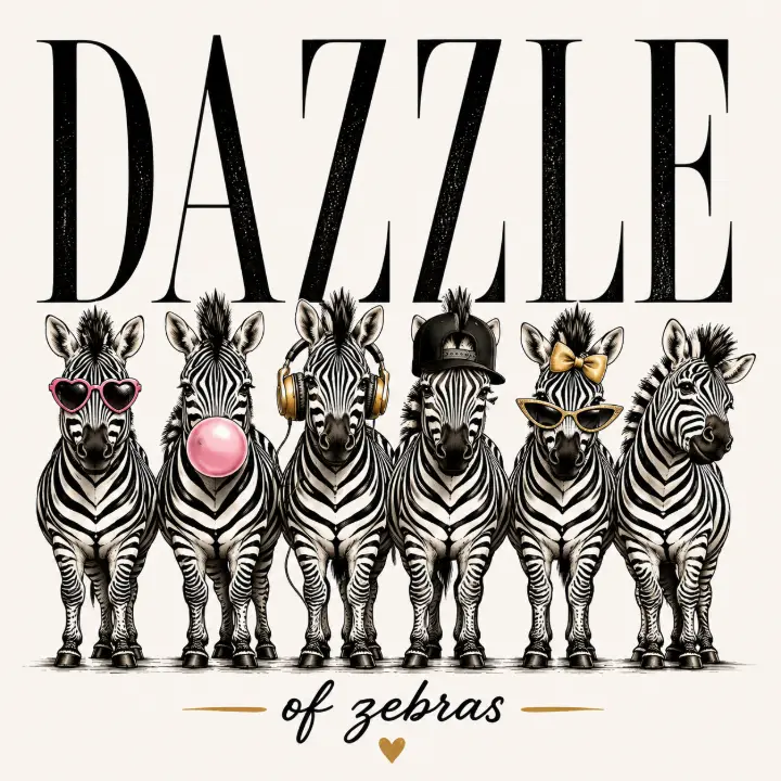 Dazzle of Zebras Typography — design NML-0007